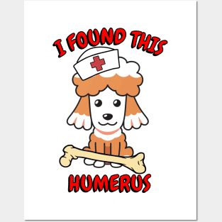 Funny poodle tells a lame joke Posters and Art